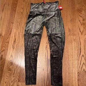 SPANX Black and Gold Leggings